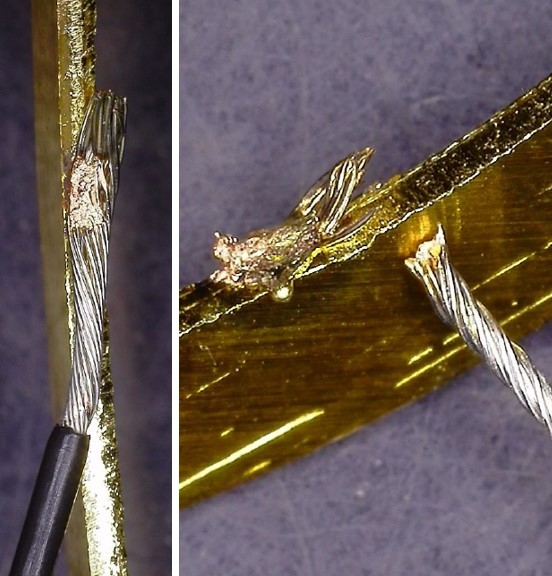 Steel Metal Rings Stranded Stranded Wire to Brass Ring - Precision Welding Systems